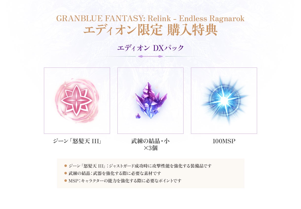 店舗特典 | Products | GRANBLUE FANTASY: Relink - Endless Ragnarok
